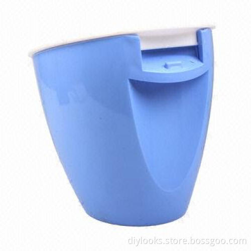 Fashionable Mini Plastic Sundries Garbage Pail Barrel Rubbish Can, Comes in Blue